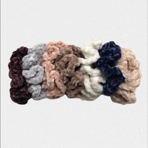 Handmade Crochet Velvet Hair Scrunchies